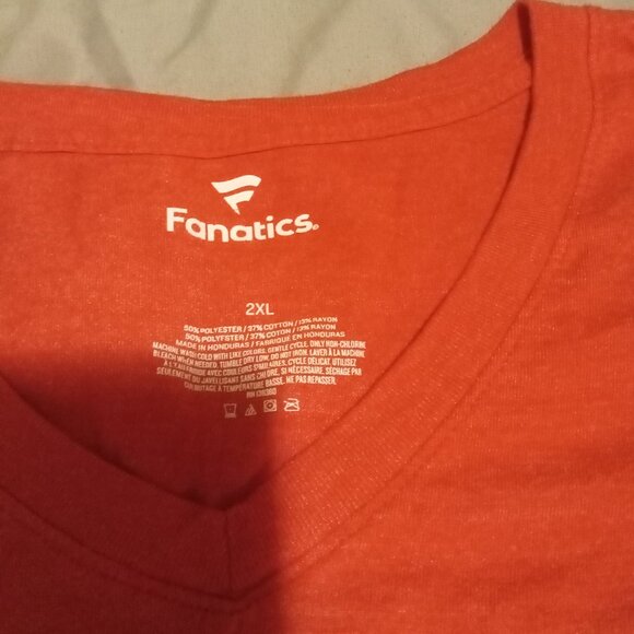 Fanatics Minnesota Wild Women's V - Neck Tee - 2XL - Heather Red - Hockey - Picture 3 of 3